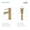 Kibi Circular X Single Handle Bathroom Vanity Sink Faucet with Pop Up Drain C-KBF1010BG-KPW100BG - alternate 10